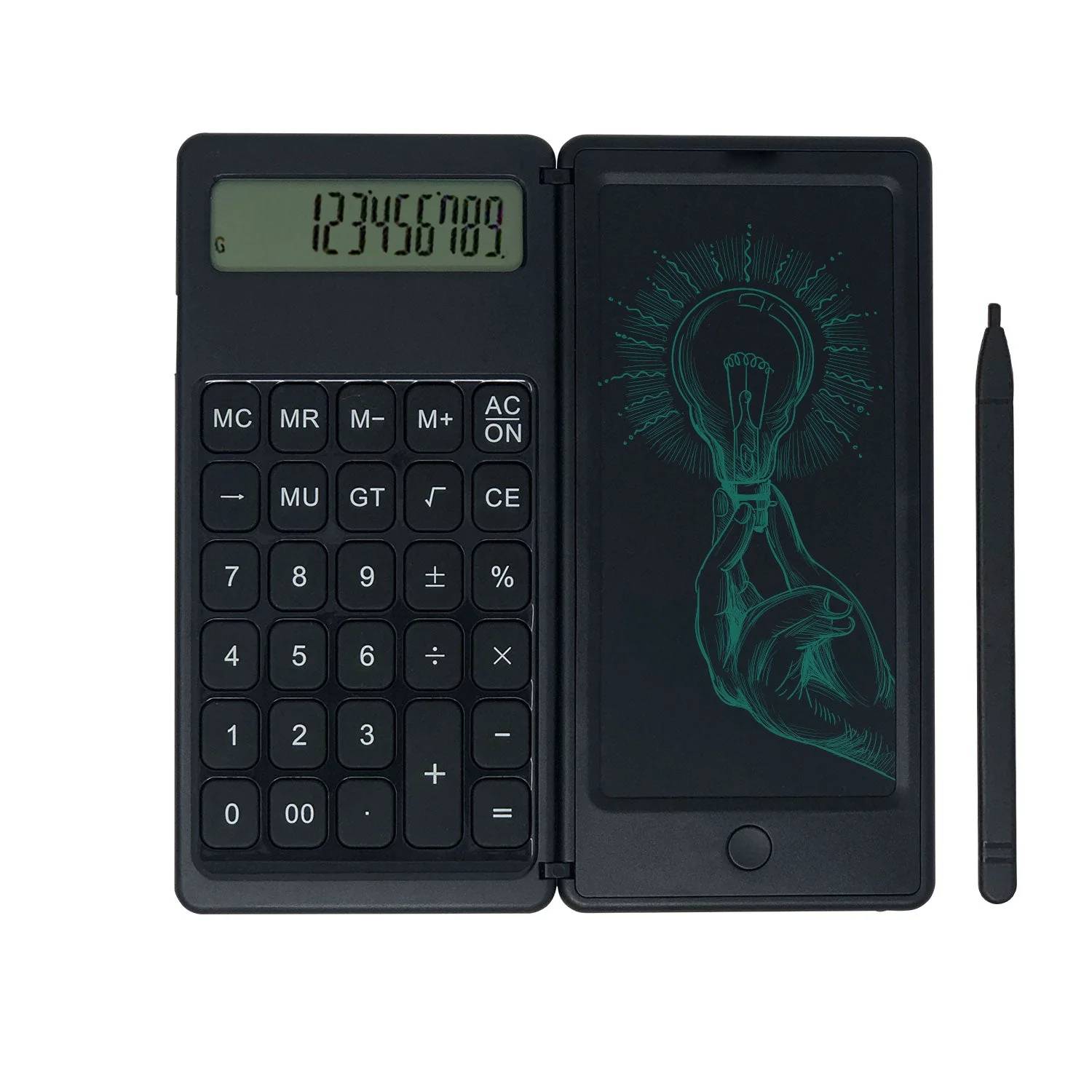 Calcify calculator with writing pad